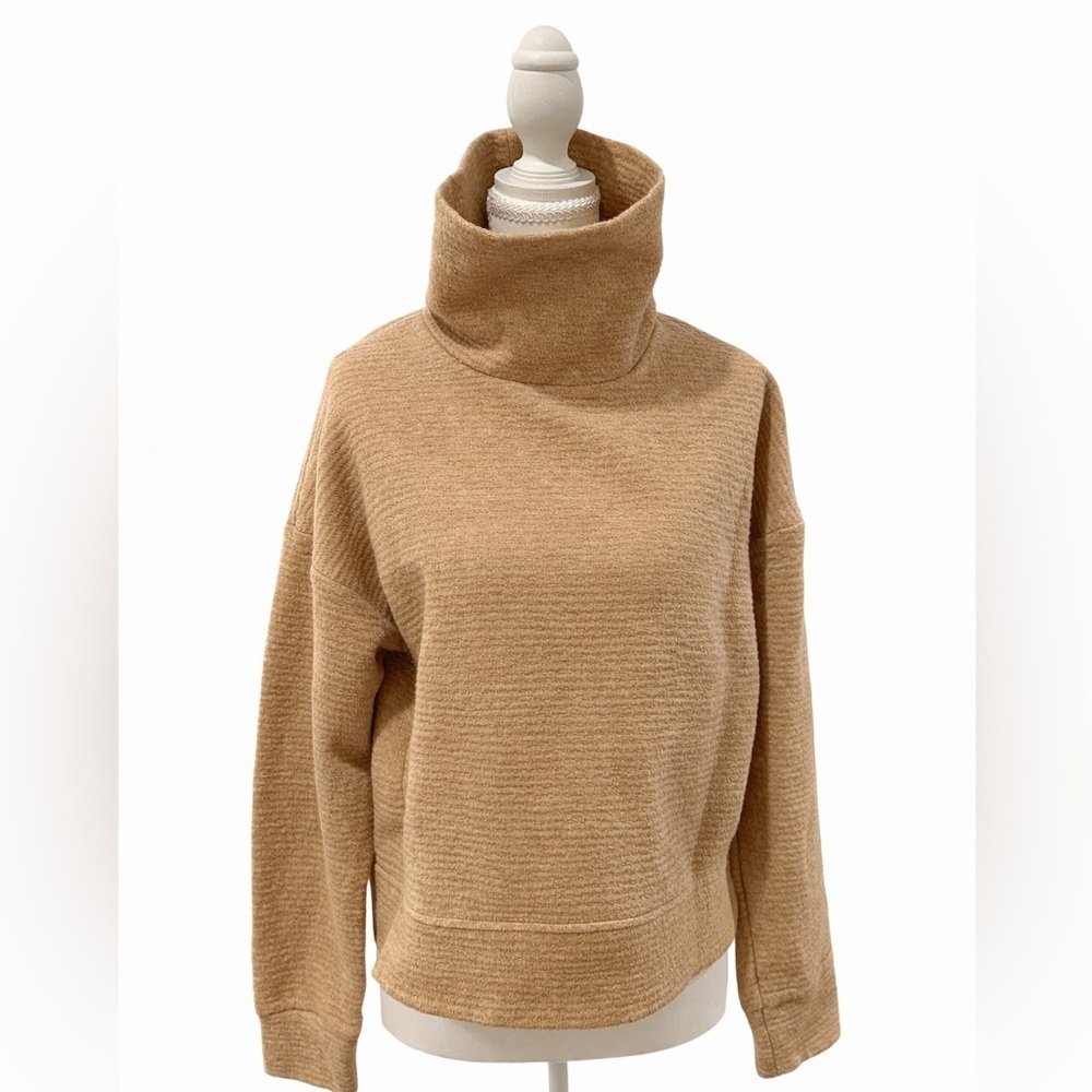 Calia by Carrie Underwood Cowl Neck Sweatshirt Tan Size M
